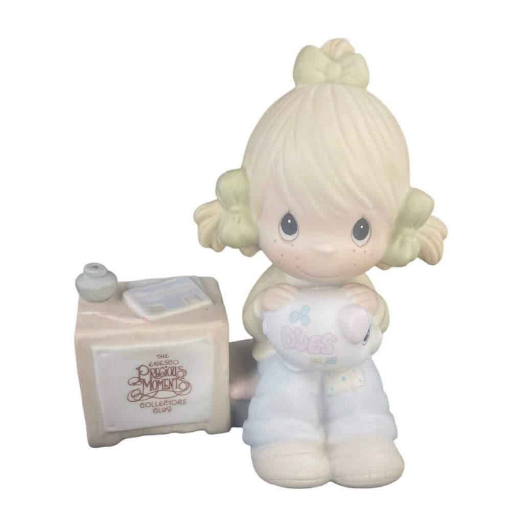 Precious Moments Vintage E-0404 1983 Collector's Club Dues